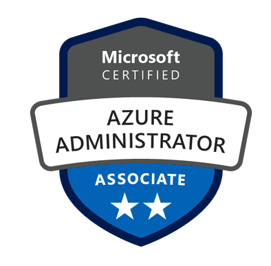 Microsoft Certified: Azure Administrator Associate, issued by Microsoft